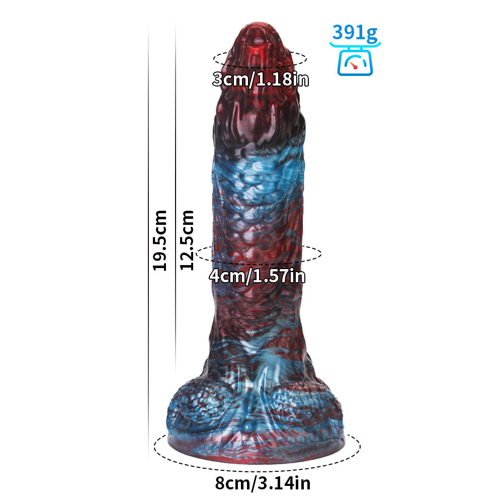 10 Inch Fantasy Dragon Textured Huge Butt Plug