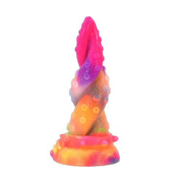 Rainbow Light Up Rotating Tentacle Dildo