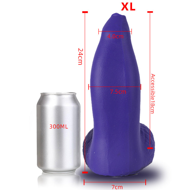 8 Inch Fantasy Elephant Tapered Foreskin Dildo