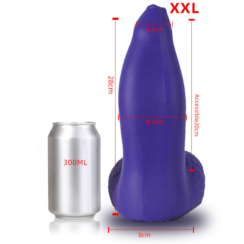 8 Inch Fantasy Elephant Tapered Foreskin Dildo