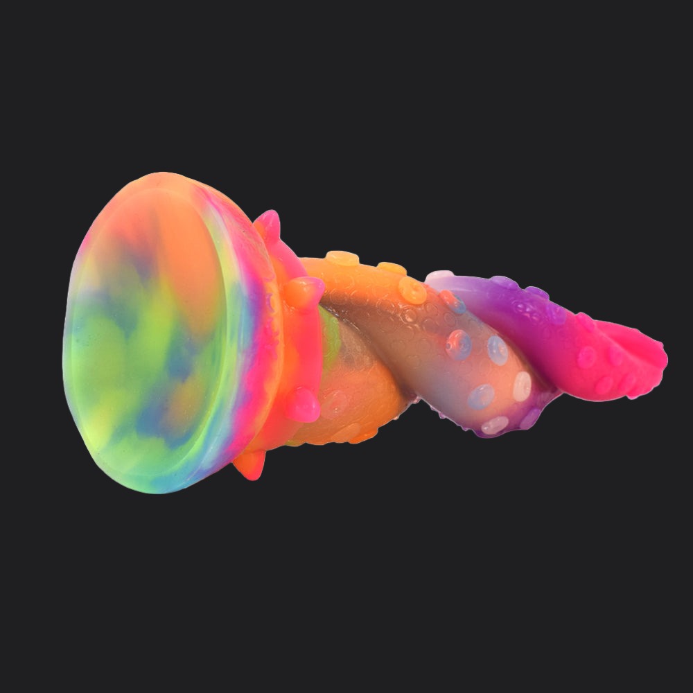 Rainbow Light Up Rotating Tentacle Dildo