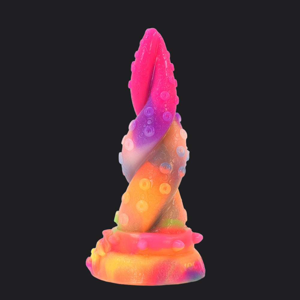 Rainbow Light Up Rotating Tentacle Dildo