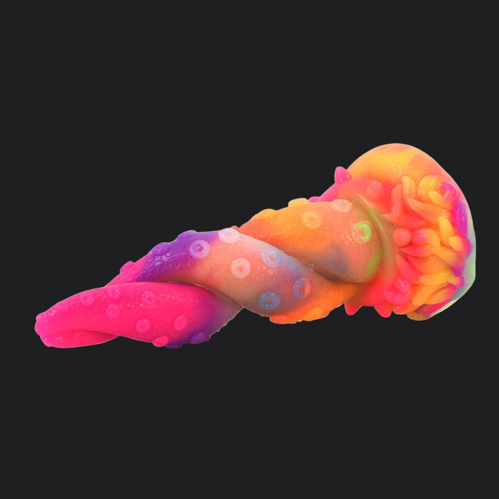 Rainbow Light Up Rotating Tentacle Dildo