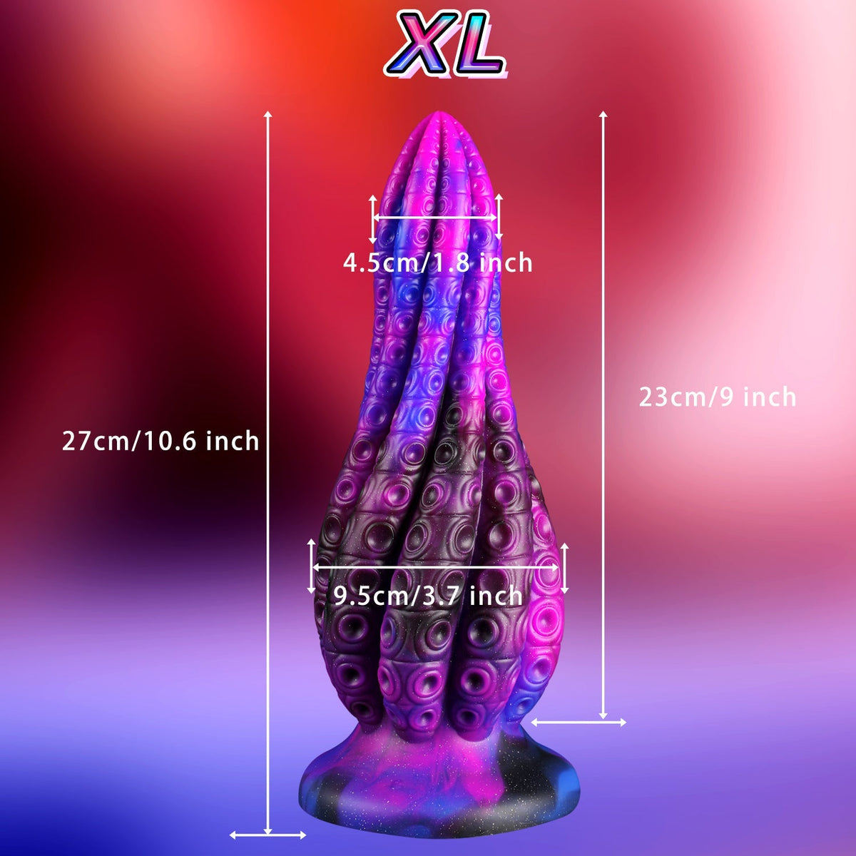 Purple Monster Rotating Tentacle Huge Butt Plug
