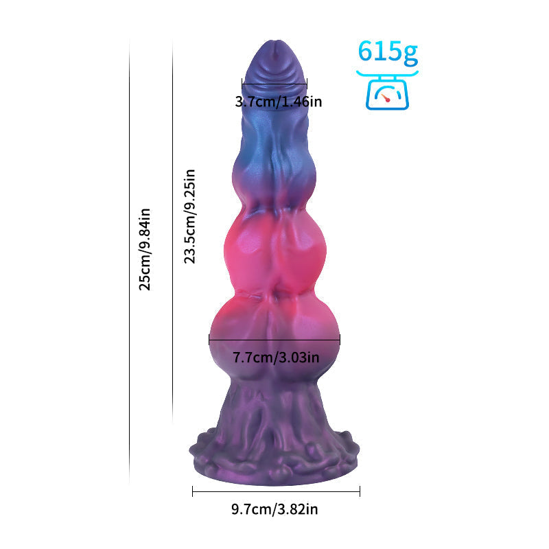 22.9 cm Three Knot Macarons Fantasy Dog Dildo