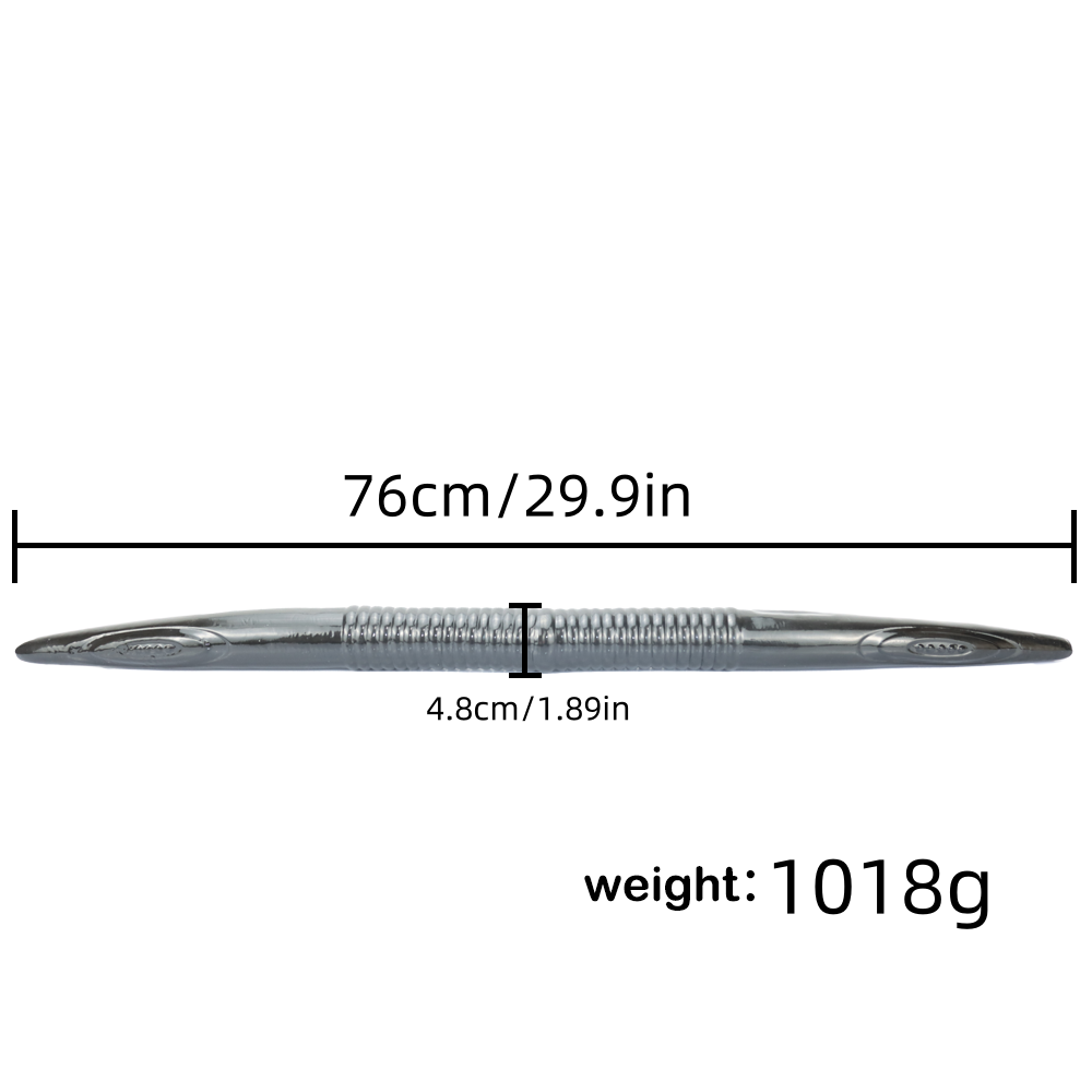 76.2 cm Grey Moray Double Head Dildo