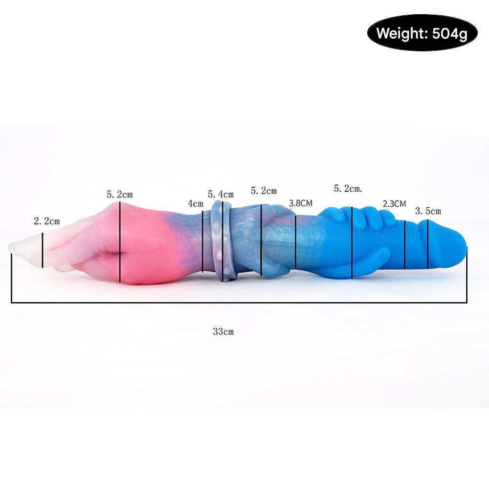 12 Inch Fantasy Double Head Textured Fisting Dildo