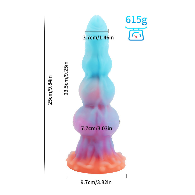 22.9 cm Three Knot Macarons Fantasy Dog Dildo