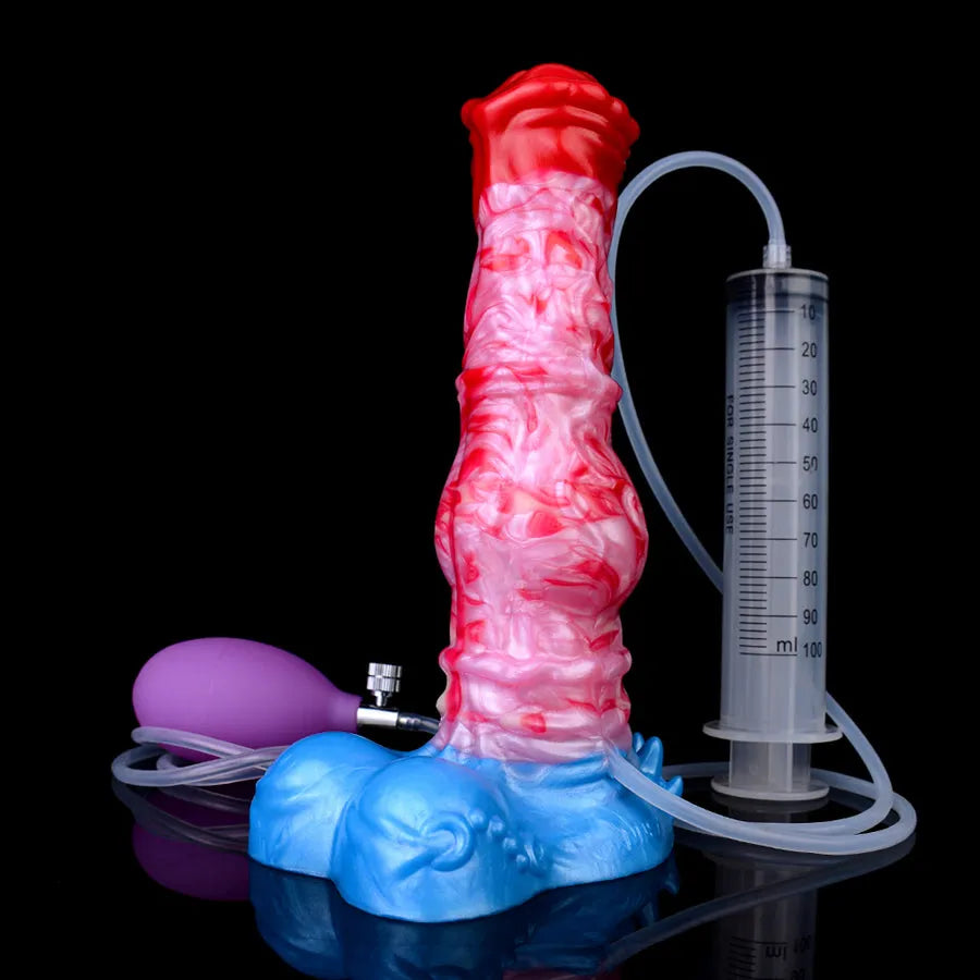 20.3 cm Horse Knot Inflatable Ejaculating Dildo