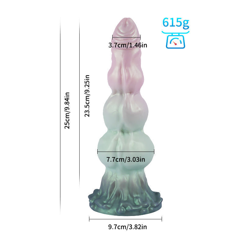22.9 cm Three Knot Macarons Fantasy Dog Dildo