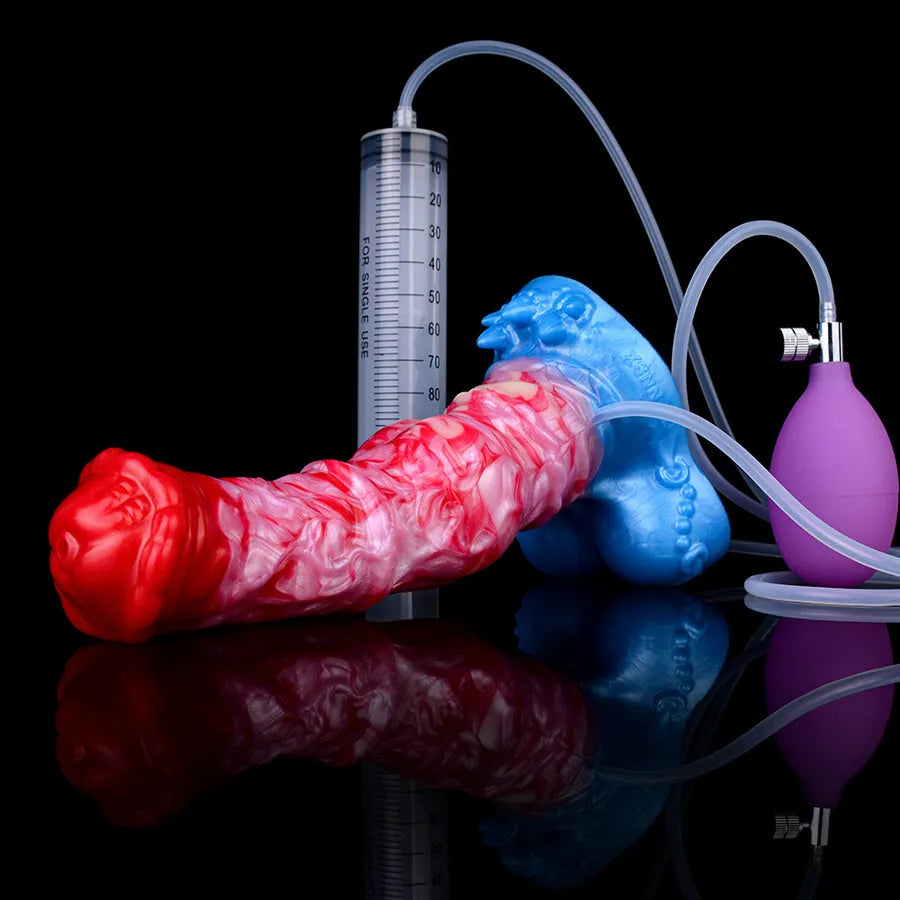 20.3 cm Horse Knot Inflatable Ejaculating Dildo