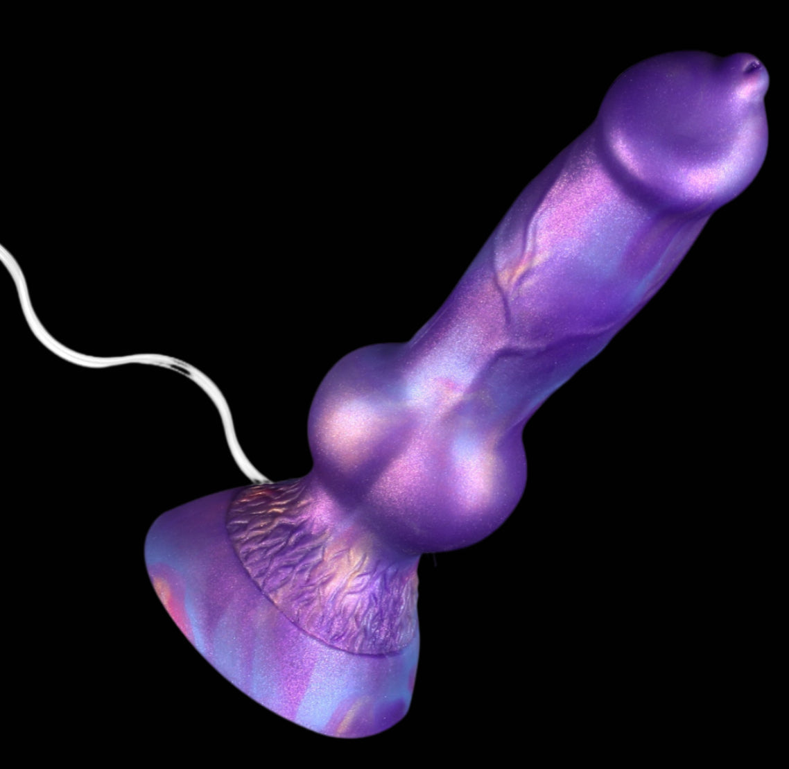 Purple Fantasy Silicone Knot Dog Squirting Dildo