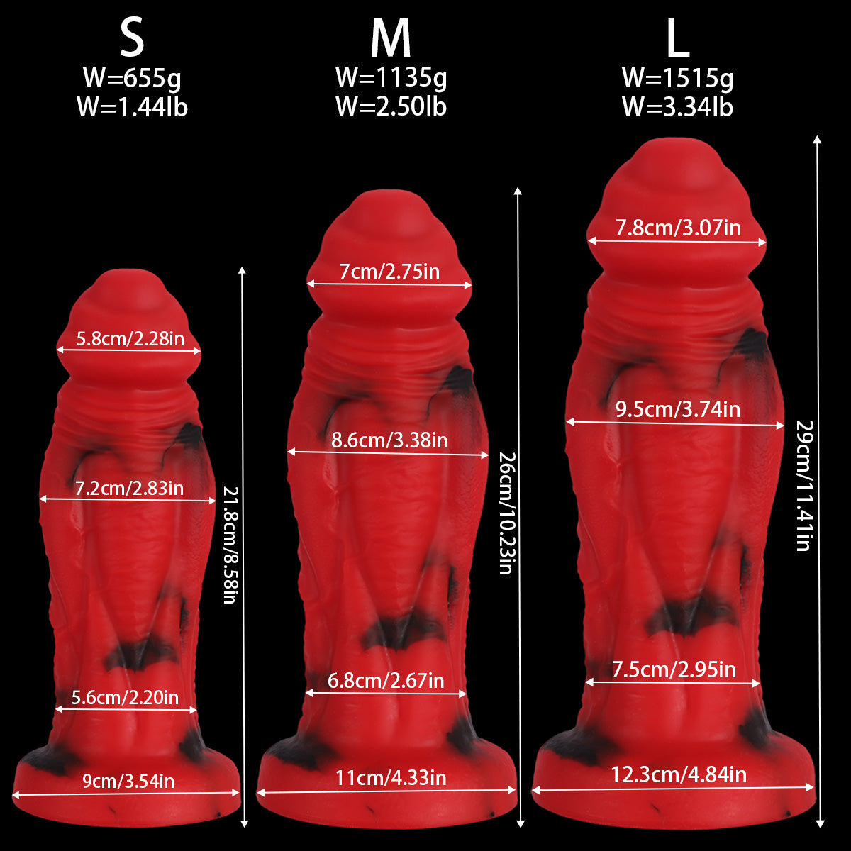 3 Inch Wide Pink Huge Textured Monster Dildo