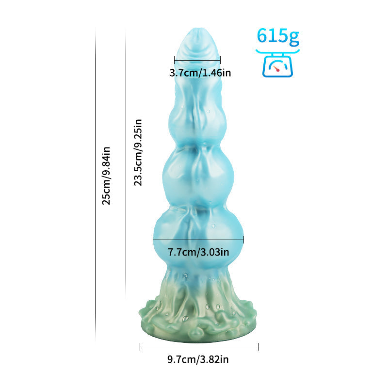 22.9 cm Three Knot Macarons Fantasy Dog Dildo