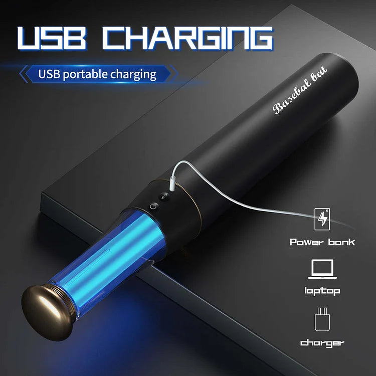 Discreet USB Recharge Baseball Thrusting Dildo