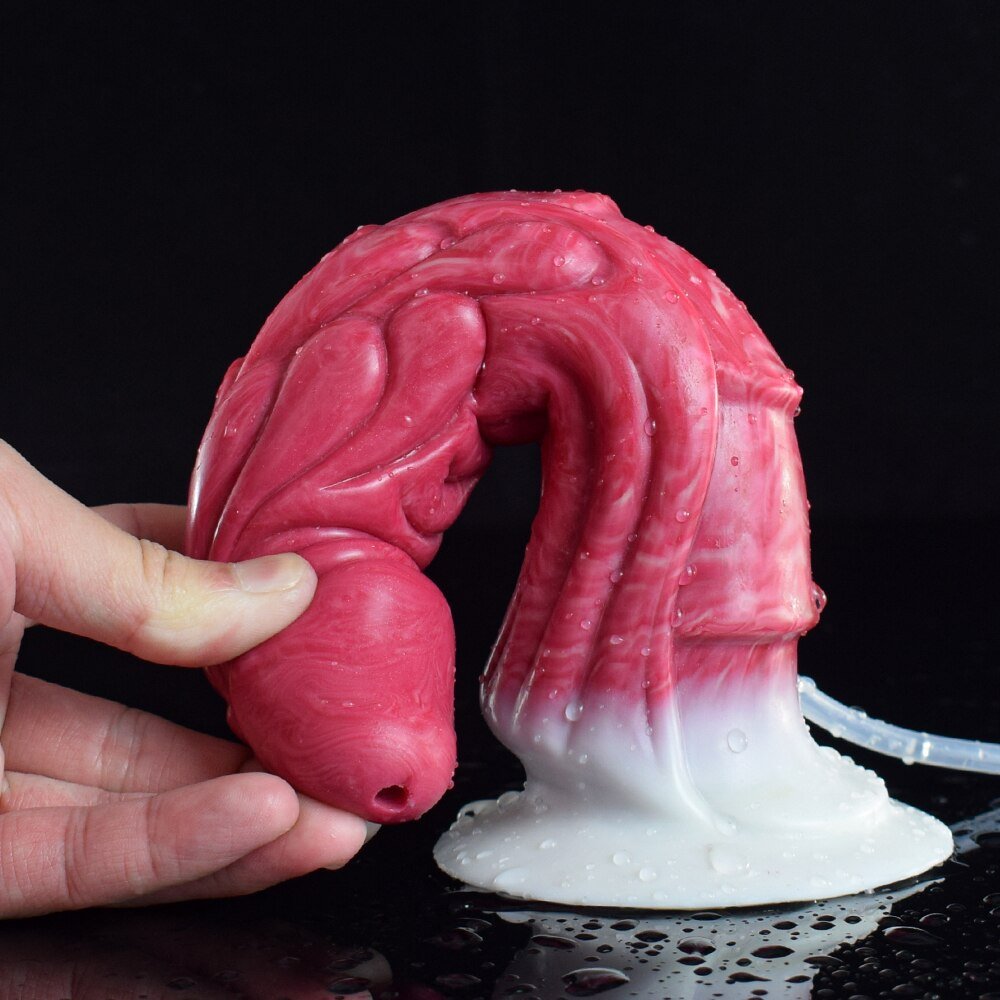 Red Fantasy Ejaculating Animals Dragon Dildo