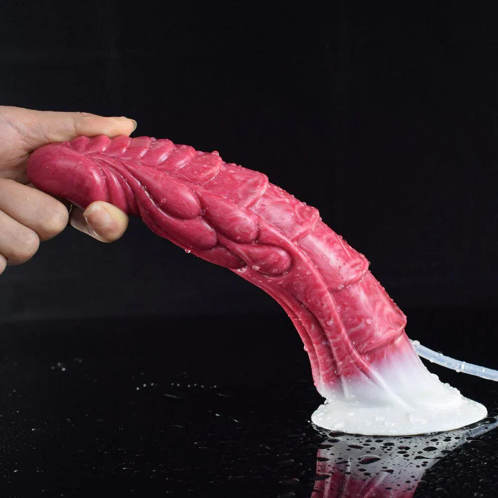 Red Fantasy Ejaculating Animals Dragon Dildo