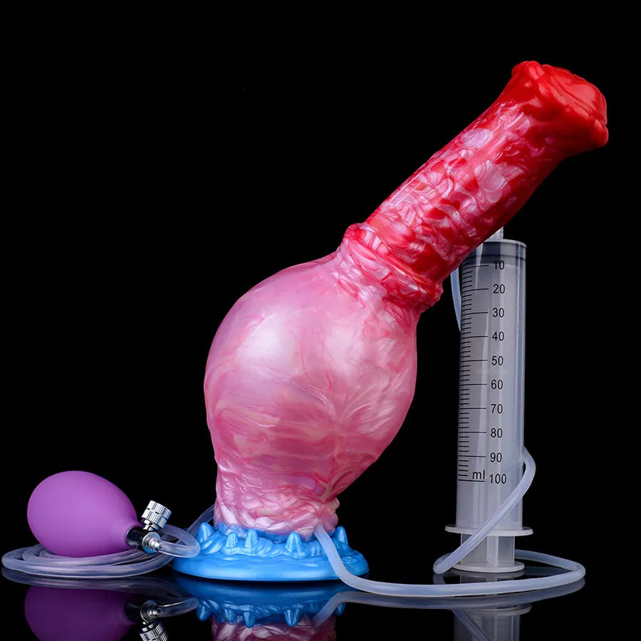 26 cm Horse Cum Inflatable Squirting Dildo