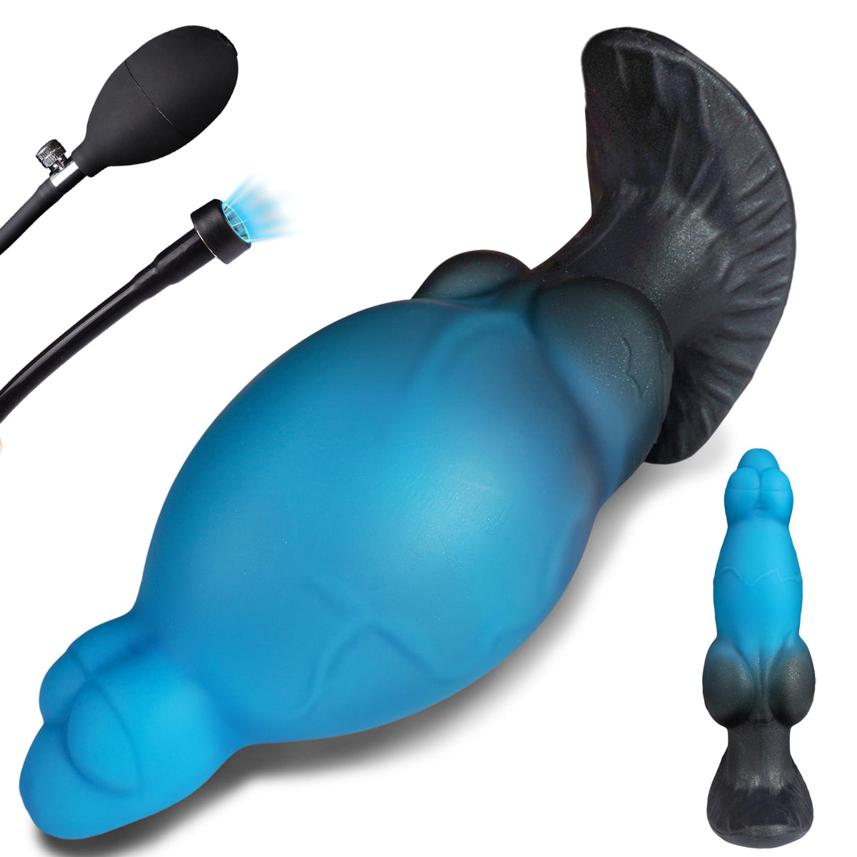 17.5 cm Silicone Inflatable Knot Dildo