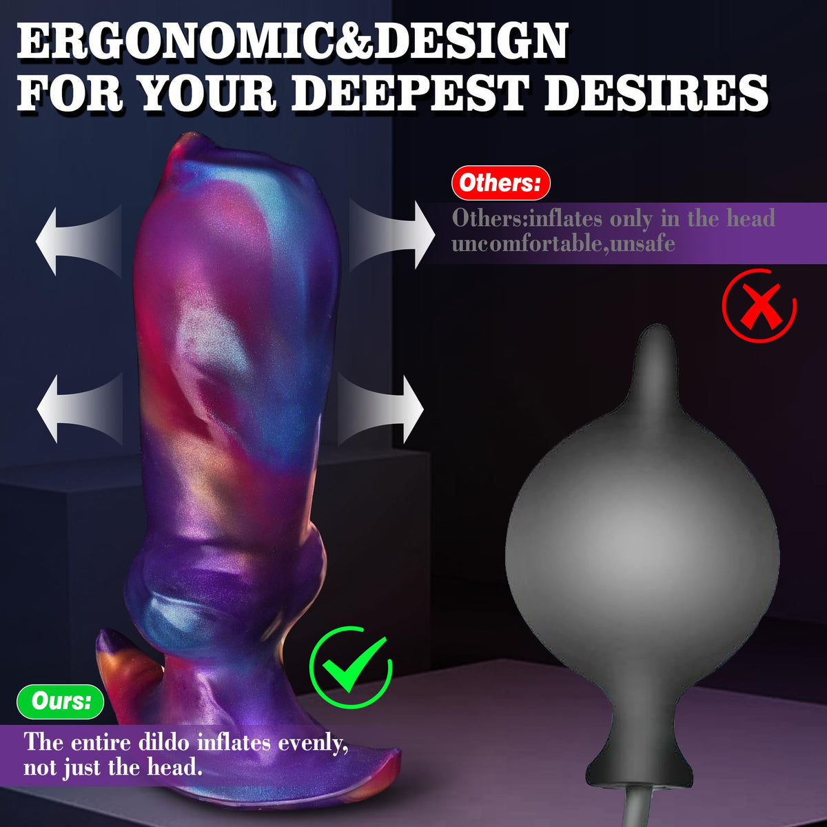 6.7 Inch Fantasy Dog Knot Inflatable Anal Plug