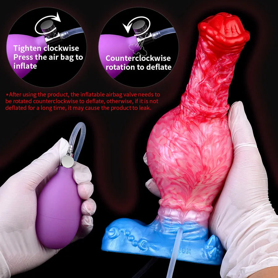 20.3 cm Horse Knot Inflatable Ejaculating Dildo