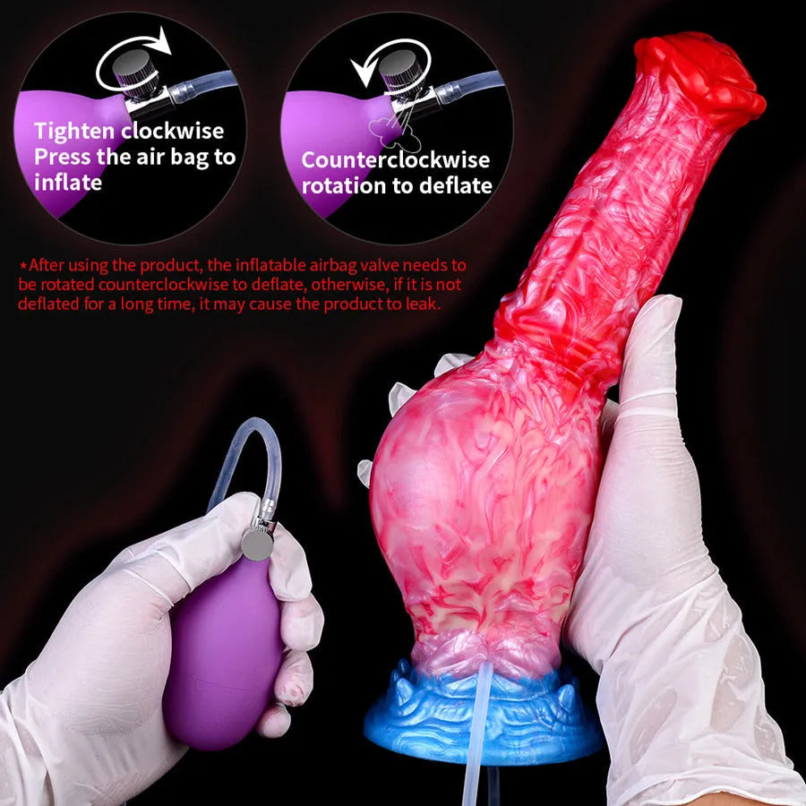 26 cm Horse Cum Inflatable Squirting Dildo