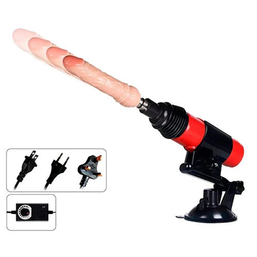 Suction Cup Dildo Thrusting Machine with Anal Attachments