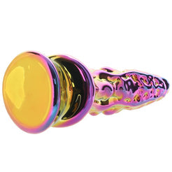 Glass Fantasy Dragon Textured Curved Dildo