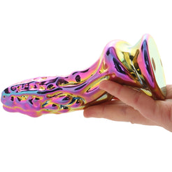 Glass Fantasy Dragon Textured Curved Dildo