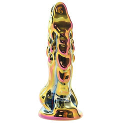 Glass Fantasy Dragon Textured Curved Dildo