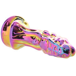 Glass Fantasy Dragon Textured Curved Dildo