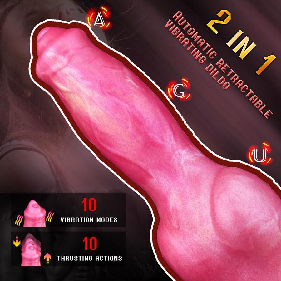 Pink Remote Control Thrusting Knot  Dog Dildo