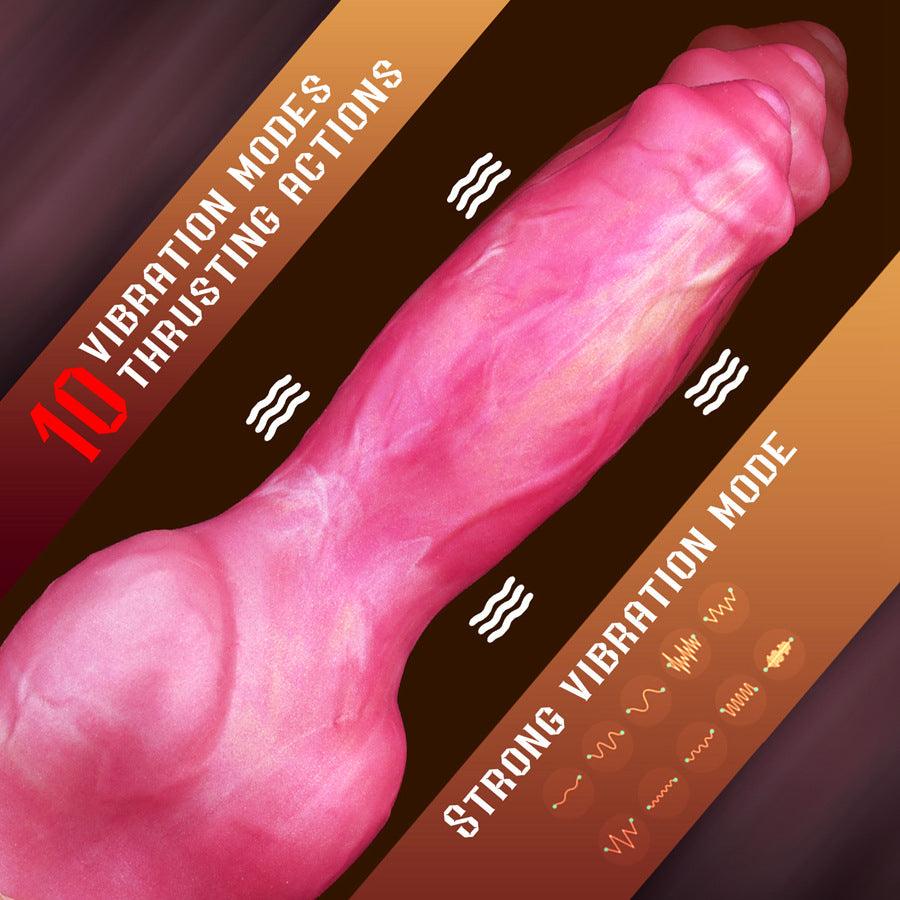 Pink Remote Control Thrusting Knot  Dog Dildo