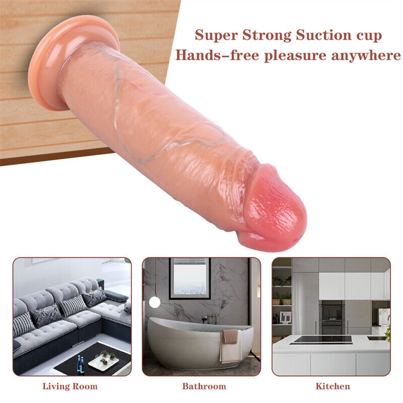Real Skin Dildo 20.3 cm Women Silicon