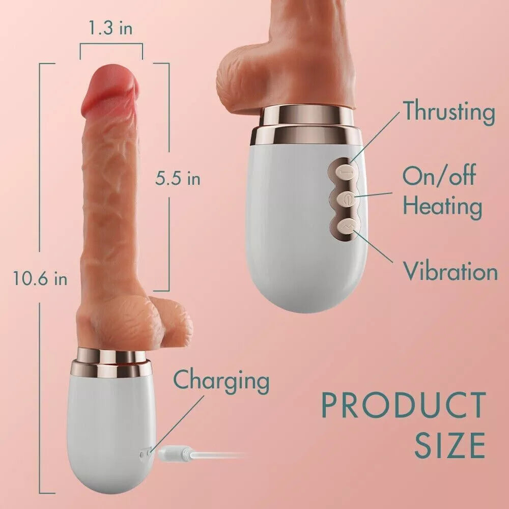 14 cm Adjustable Heated Thrusting Dildo