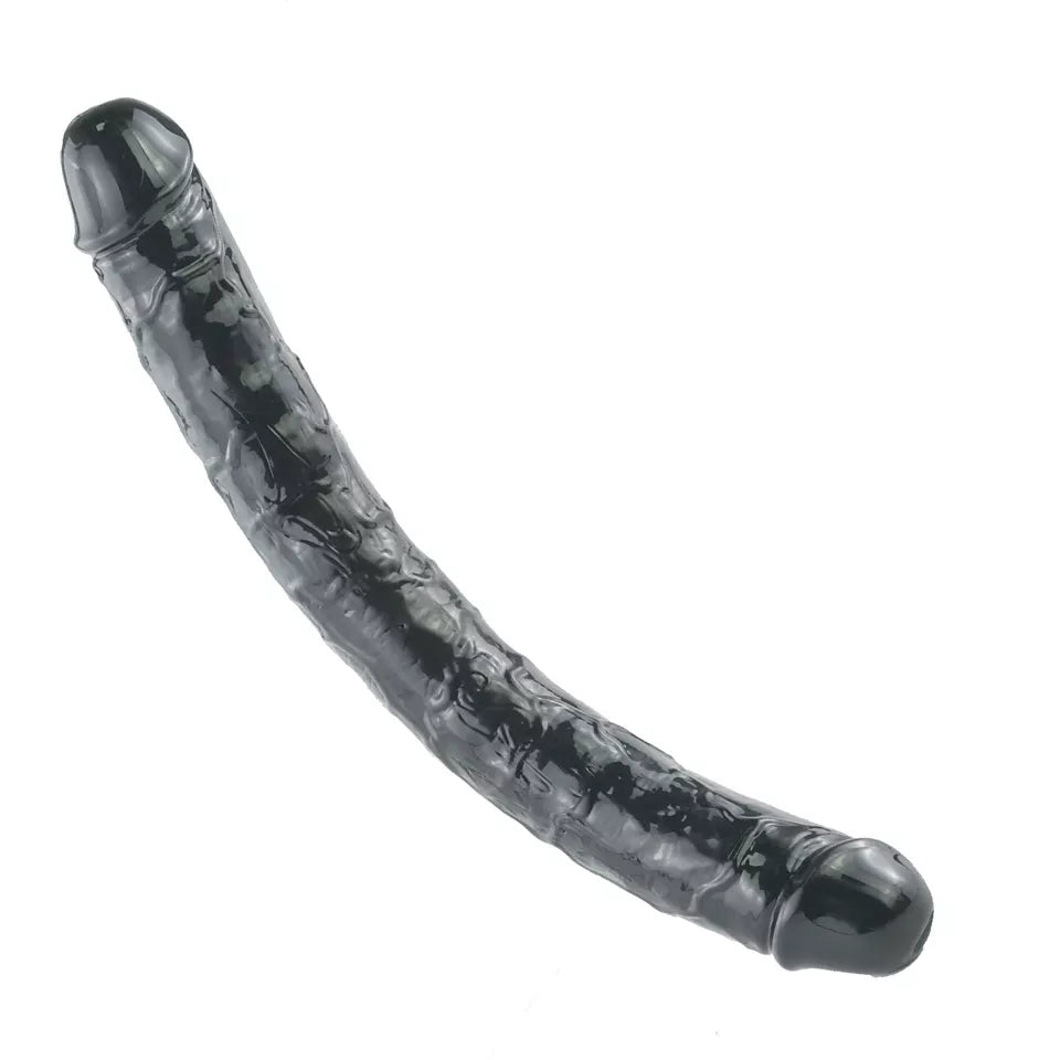 18 Inch Black Lesbian Double Ended Dildo