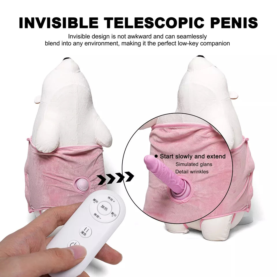 Stuffed Animal Sex Toy Infinity Pillow Bear with Dildo Machine