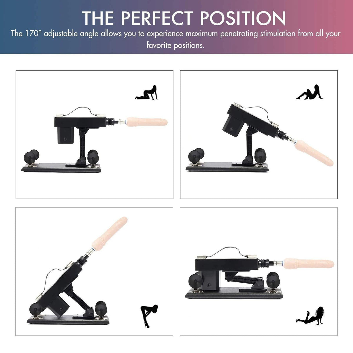 Thrusting Sex Machine with 7 Attachments