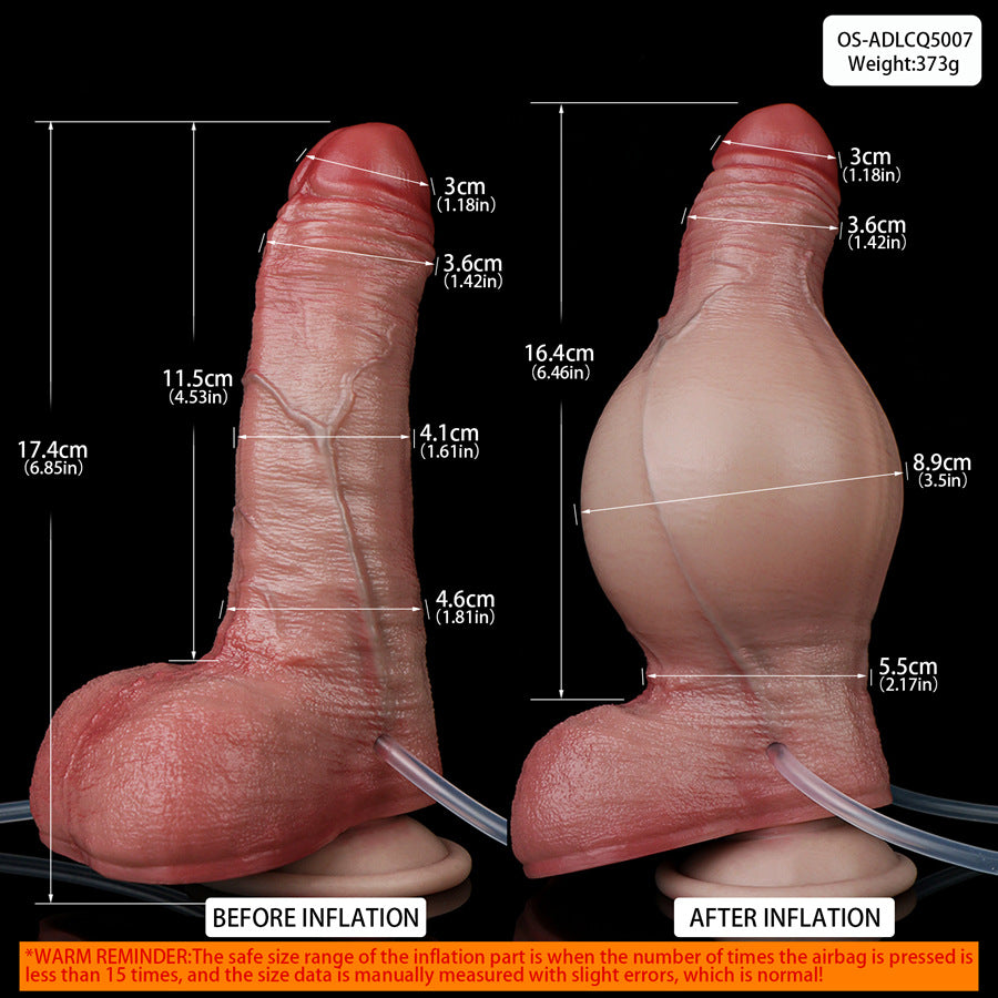 Small 15.2 cm Realistic Inflatable Ejaculating Dildo