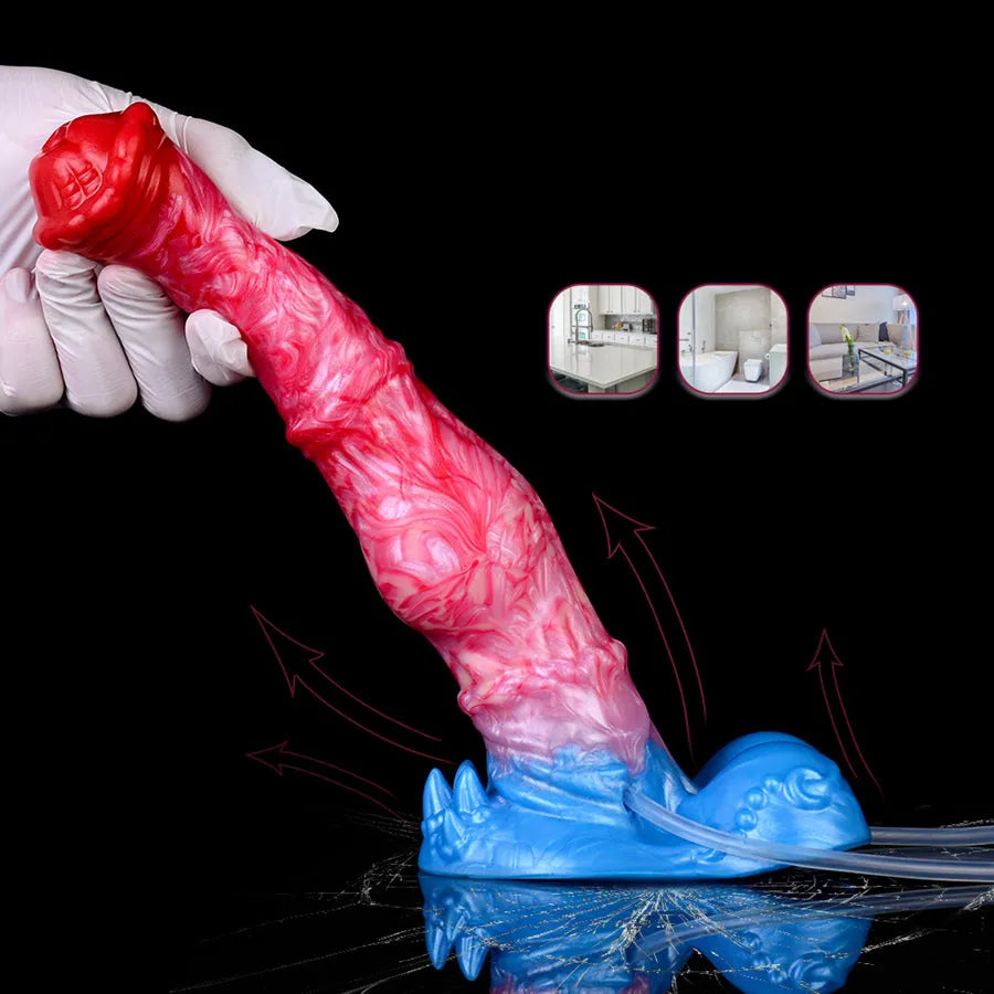 20.3 cm Horse Knot Inflatable Ejaculating Dildo