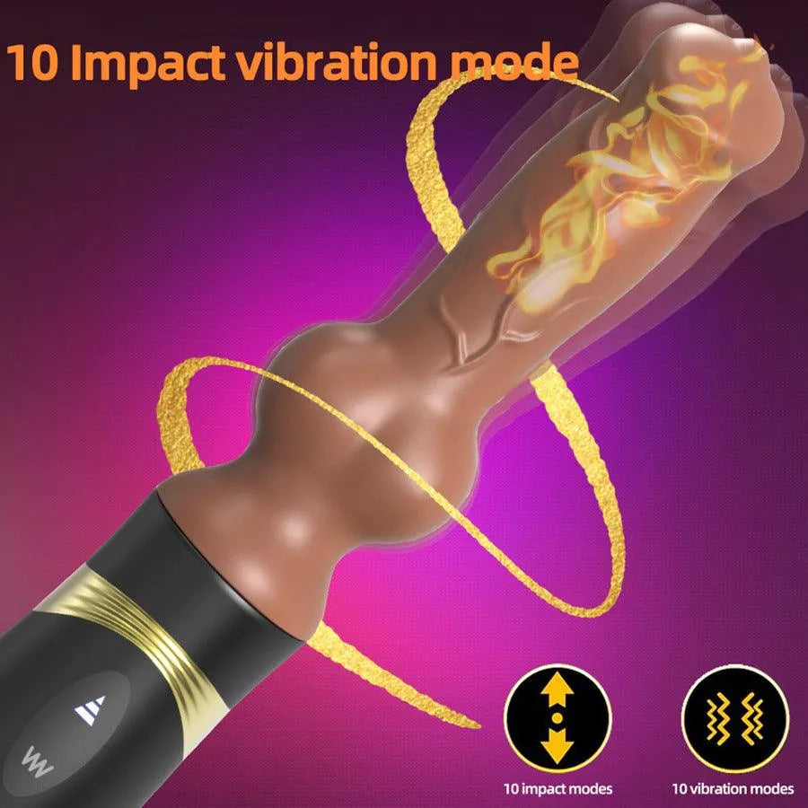 Handheld Vibrating Thrusting Dog Style Dildo