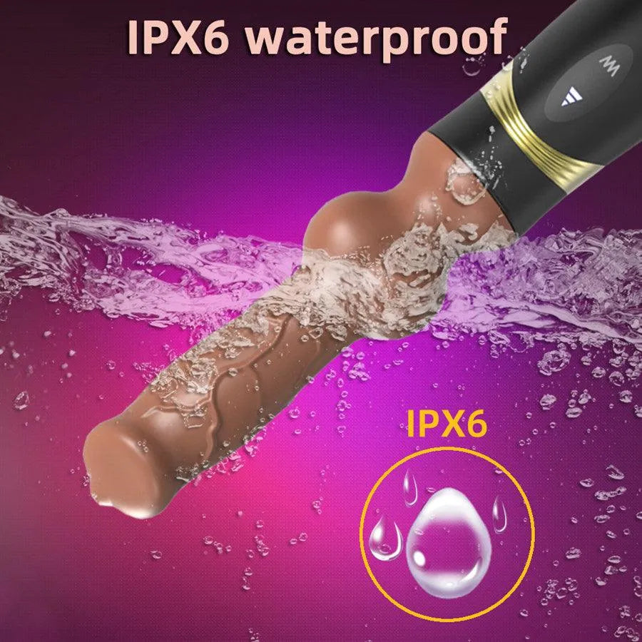 Handheld Vibrating Thrusting Dog Style Dildo