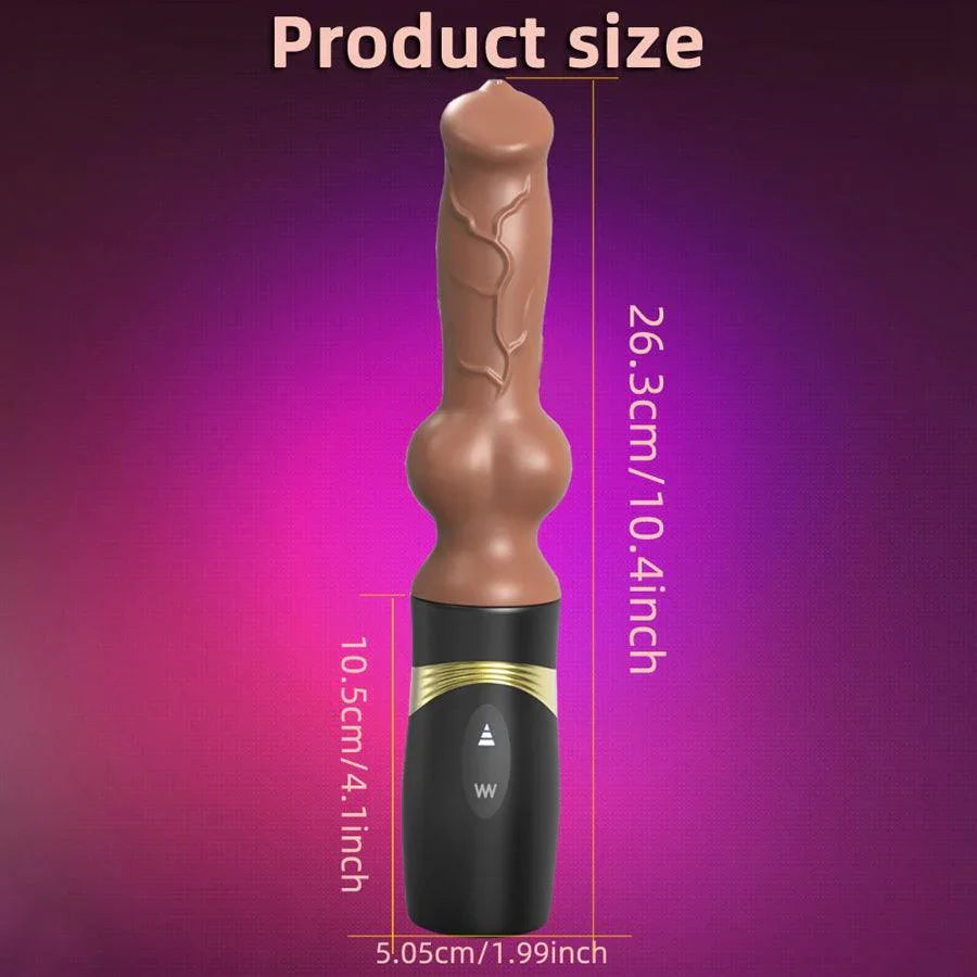 Handheld Vibrating Thrusting Dog Style Dildo